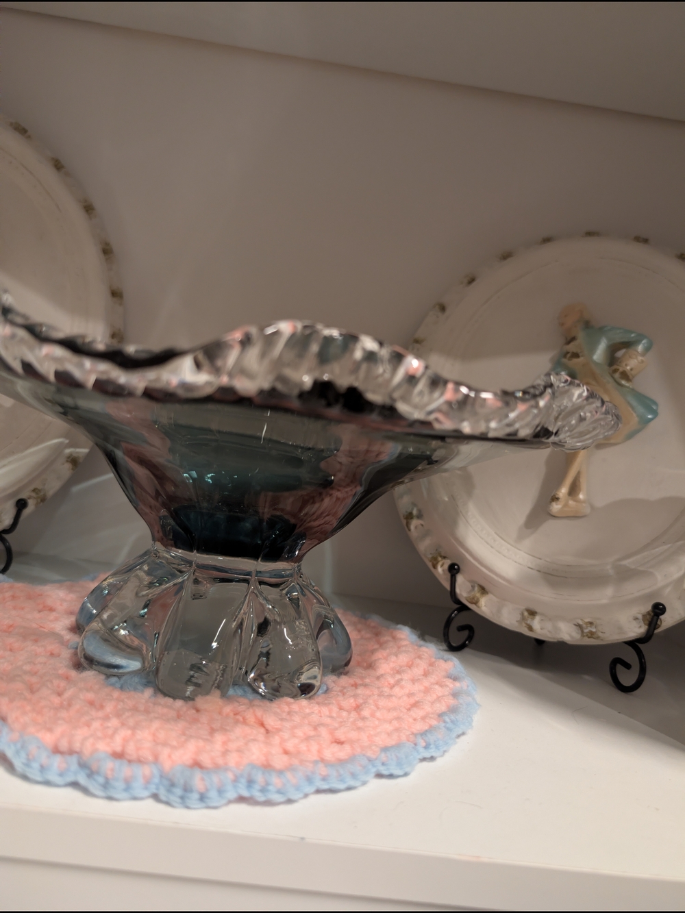 Xlarge Heavy Vintage Murano Glass Bowl Centerpiece